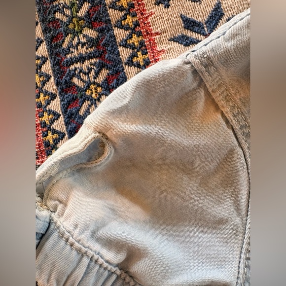 Oshkosh Girls Denim Short Sleeve Dress with Bows and Tulle - Picture 2 of 8